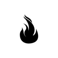 fuoco, fiamma isolato semplice vettore icona