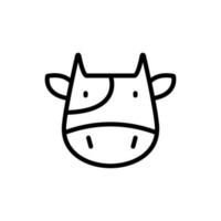 mucca, animale vettore icona