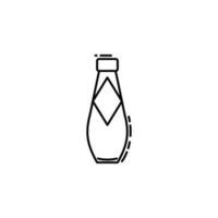 bottiglia di acqua crepuscolo vettore icona