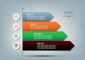 modello di infografica flusso di lavoro aziendale vettore