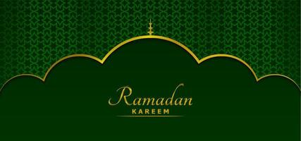 bellissimo sfondo verde modello ramadan vettore