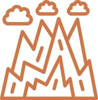 roccioso montagne vettore icona design