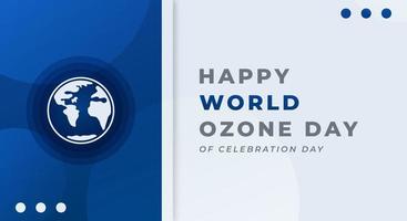 mondo ozono giorno celebrazione vettore design illustrazione per sfondo, manifesto, striscione, pubblicità, saluto carta