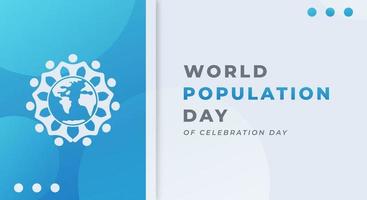 mondo popolazione giorno celebrazione vettore design illustrazione per sfondo, manifesto, striscione, pubblicità, saluto carta