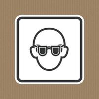 simbolo indossare occhiali di sicurezza segno isolare su sfondo bianco, illustrazione vettoriale eps.10