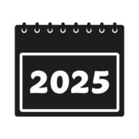 2025 calendario icona. modificabile vettore eps simbolo illustrazione.