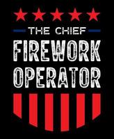il capo fuoco d'artificio operatore tipografia lettering design vettore