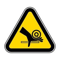 segno di simbolo del punto di pizzico del rullo di schiacciamento della mano, illustrazione di vettore, isolare sull'etichetta .eps10 del fondo bianco vettore