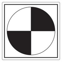 segno di simbolo del centro di gravità, illustrazione vettoriale, isolare sull'etichetta di sfondo bianco. eps10 vettore
