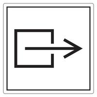 uscita uscita segno simbolo non elettrico, illustrazione vettoriale, isolato su sfondo bianco etichetta. eps10 vettore