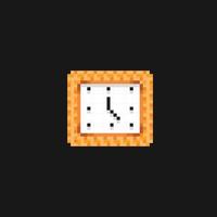 piazza orologio nel pixel arte stile vettore
