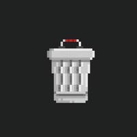 spazzatura può nel pixel arte stile vettore