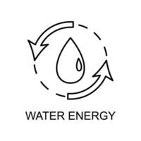 acqua energia vettore icona