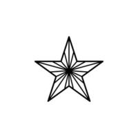 stella linea vettore icona