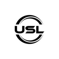 usl lettera logo design nel illustrazione. vettore logo, calligrafia disegni per logo, manifesto, invito, eccetera.