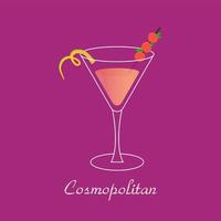 webcosmopolitan cocktail. fresco estate bevande. vettore