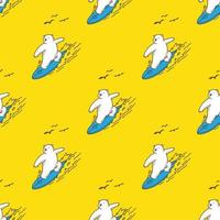 orso polare seamless pattern surf vettore