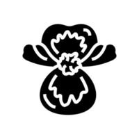 begonia fiore primavera glifo icona vettore illustrazione