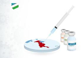 vaccinazione nel Uzbekistan con diverso genere di covid-19 vaccino. concetto con il vaccino iniezione nel il carta geografica di Uzbekistan. vettore