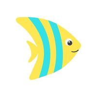 vettore mare pesce cartone animato illustrazione su bianca sfondo. colorato piatto semplice acquario pesce icona
