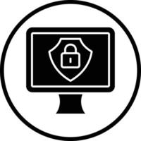 disegno dell'icona del vettore di sicurezza informatica