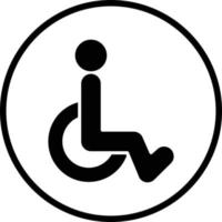 Disabilitato cartello vettore icona design