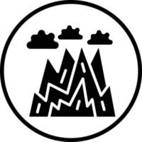 roccioso montagne vettore icona design