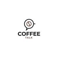 vettore caffè parlare logo design concetto modello illustrazione idea