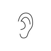 un orecchio vettore icona