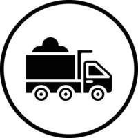 cumulo di rifiuti camion vettore icona design