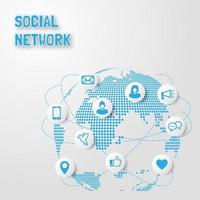 tecnologia dei social network vettore