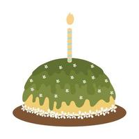 compleanno torta cartone animato illustrazione. scarabocchio torta, Cupcake per un' contento compleanno celebrazione vettore