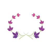 modello di simbolo logo fiore di lavanda vettore