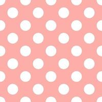 rosa senza soluzione di continuità modello polka punto sfondo corallo geometrico retrò infinito sfondo. grafico cerchio elementi il giro forme. rosa struttura carta design. carino illustrazione. circolare il giro ornamento. vettore