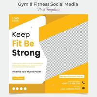 fitness formazione e Palestra allenarsi piazza aviatore inviare bandiera e sociale media inviare modello design vettore