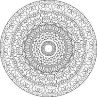 modello astratto della mandala di vettore. arte sul muro. libro da colorare modello in pizzo il tatuaggio. design per una camicia di vernice per carta da parati e un design adesivo per piastrelle, ornamento decorativo a cerchio in stile etnico orientale vettore