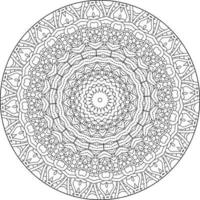 modello astratto della mandala di vettore. arte sul muro. libro da colorare modello in pizzo il tatuaggio. design per una camicia di vernice per carta da parati e un design adesivo per piastrelle, ornamento decorativo a cerchio in stile etnico orientale vettore