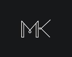 creativo lettera mk logo design vettore modello