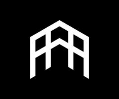 aaa tre lettere monogramma curvo ovale iniziale logo design. aaa semplice e moderno logo nel triangolo forma. vettore