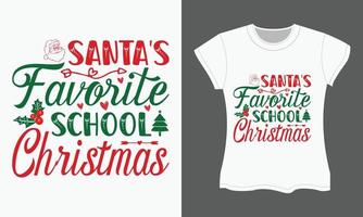 Natale svg maglietta disegno, Babbo Natale preferito scuola Natale vettore