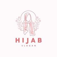 hijab logo, moda Prodotto vettore marca, musulmano donne hijab boutique design