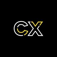 astratto lettera cx logo design con linea connessione per tecnologia e digitale attività commerciale azienda. vettore