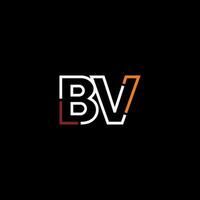 astratto lettera bv logo design con linea connessione per tecnologia e digitale attività commerciale azienda. vettore