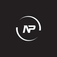 np pn lettera logo design vettore modello