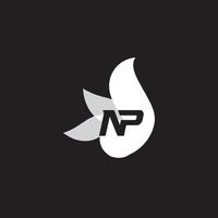 np pn lettera logo design vettore modello