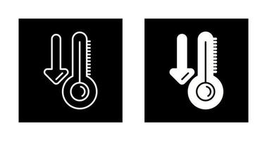 Basso temperatura vettore icona