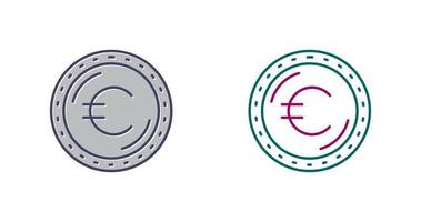 Euro moneta vettore icona