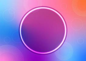 astratto neon cerchio leggero linea lente centro pendenza vivido vettore sfondo
