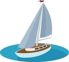 vettore illustrazione di un' andare in barca yacht