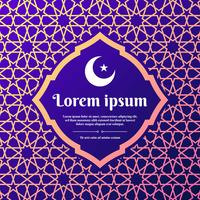 Modelli di stile arabo islamico ornamento geometrico cartolina d'auguri vettore